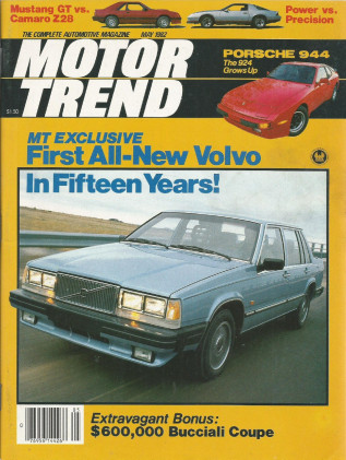MOTOR TREND 1982 MAY - PORSCHE 944, DAYTONA, PRELUDE